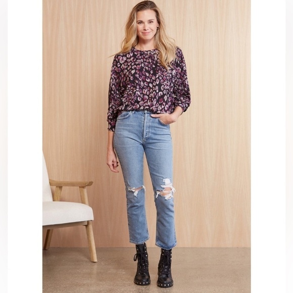 Evereve Peyton Jensen Stella Leopard Pullover, EUC, size S, super soft - Picture 3 of 7